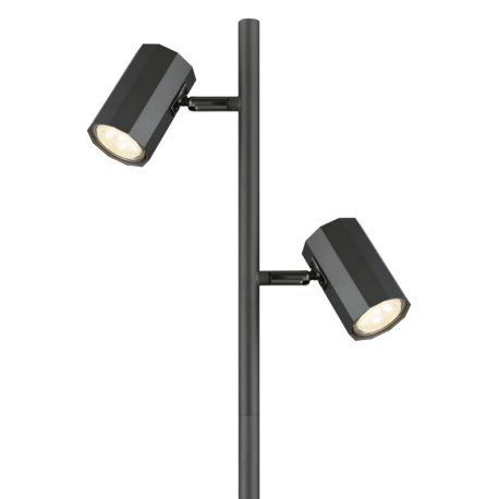 Stojanové svietidlo, kov sivý, hliník sivý, kábel PVC čierny, vyínač na kábli, DxŠxV: 270x220x1580mm 3