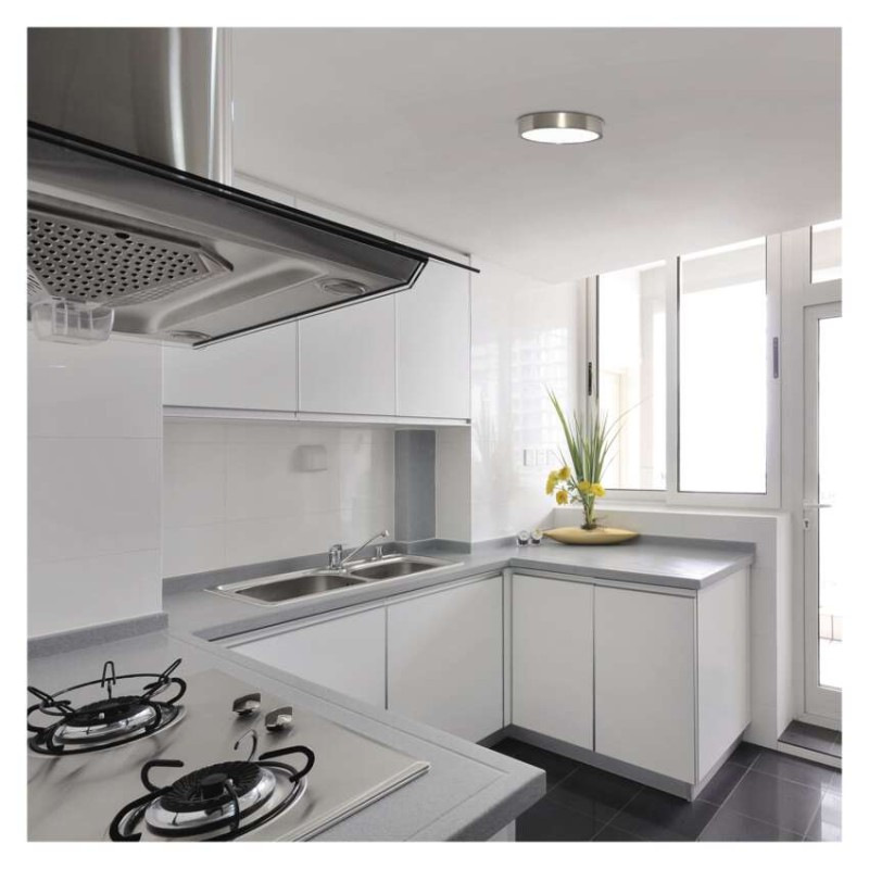 LED prisadené svietidlo, kruhové, strieborné, 21W, CCT 3