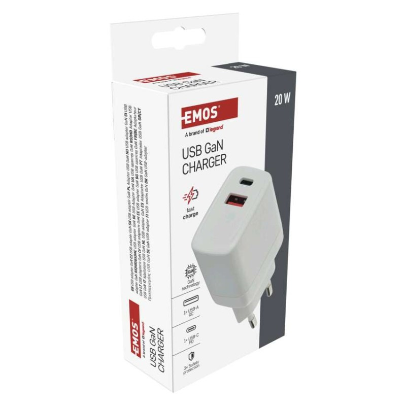 Univerzálny USB adaptér GaN do siete PD 20 W max. 10