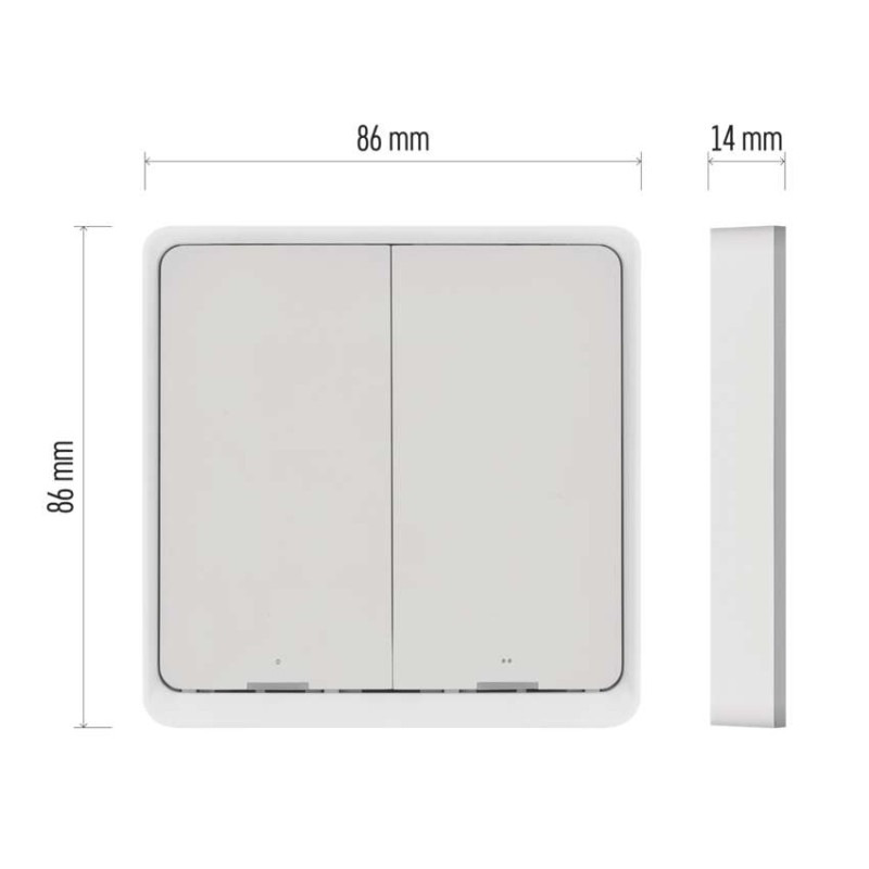 GoSmart Prenosný ovládač scén IP-2002ZW, ZigBee 3.0, 2-tlačidlový 14