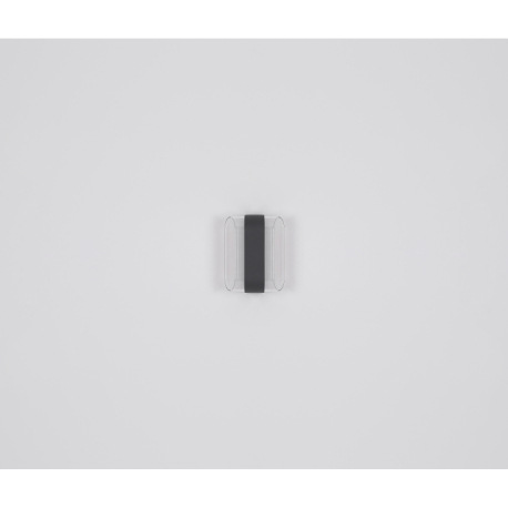 Vonkajšie svietidlo, kov antracit matný, akryl transparentný, plast biely, IP54, ŠxV: 160x125mm, H: 9