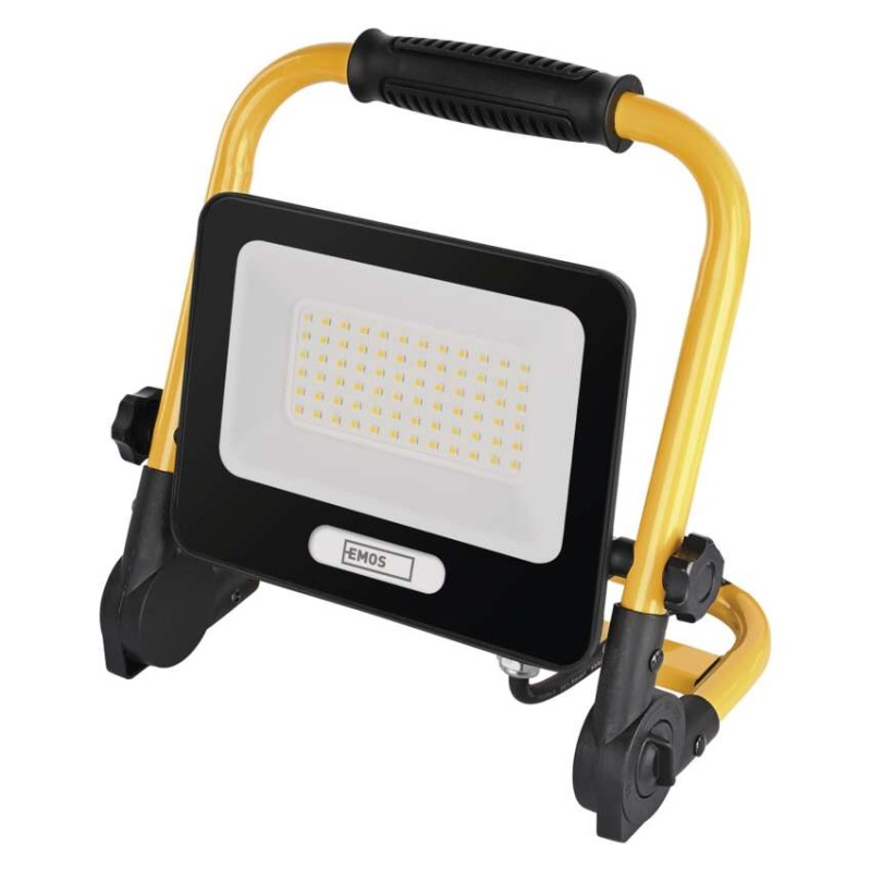 LED reflektor GLARO 50 W, žlto-čierny, IP65, 5000 lm, neutrálna biela