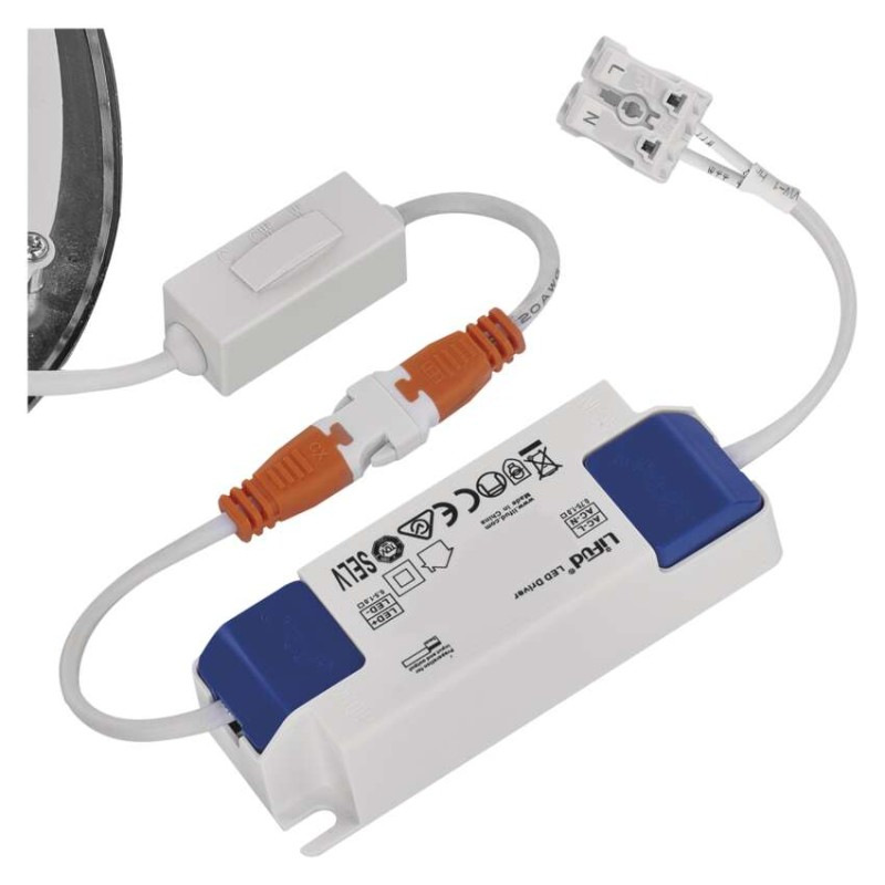 LED vstavané svietidlo NEXXO, kruhové, strieborné, 18W, CCT 8