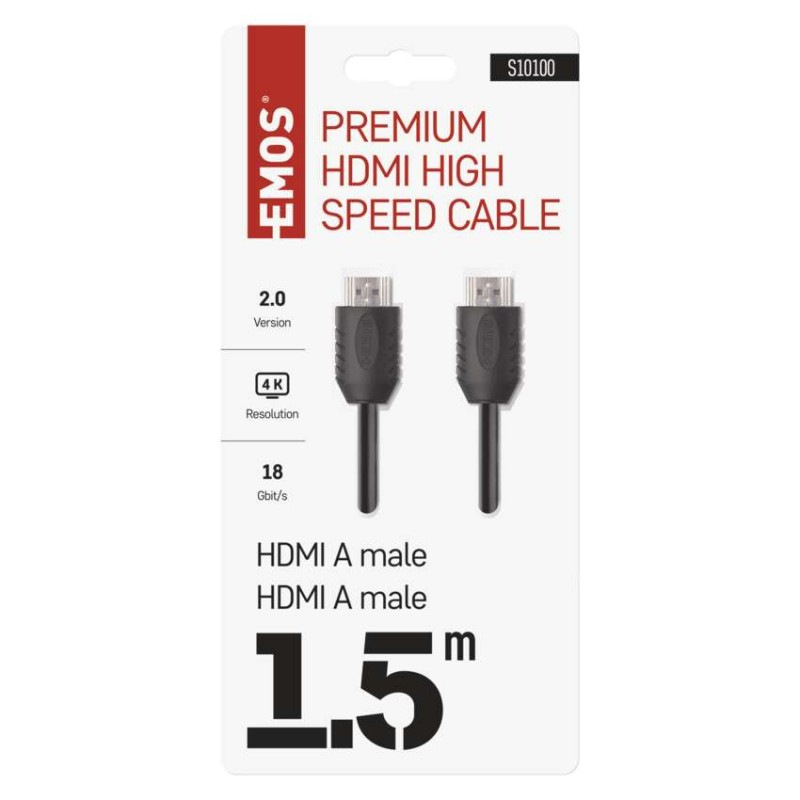 HDMI 2.0 high speed kábel A vidlica – A vidlica 1,5m 1