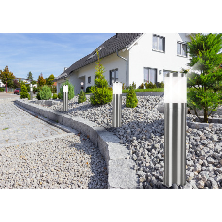 Vonkajšie svietidlo, nerezová oceľ, plast biely, IP44, Ø 140, V: 500, bez žiarovky 1xE27, max. 60W 2 5