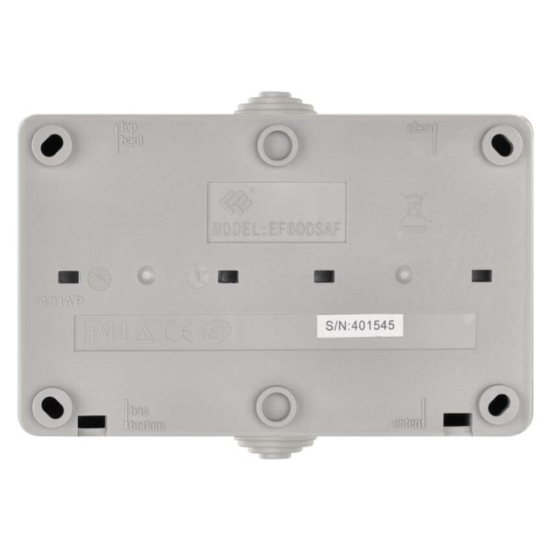 Zásuvka+Vypínač striedavý č.6 IP44 French čierná 2