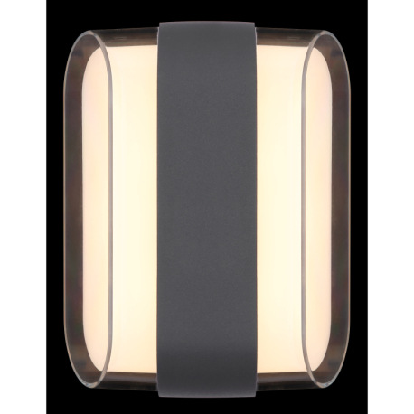 Vonkajšie svietidlo, kov antracit matný, akryl transparentný, plast biely, IP54, ŠxV: 160x125mm, H: 5