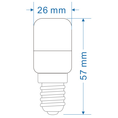 LED žiarovka, hliník, plast biely, E14 mini, Ø25, V:58, 1xE14 LED 2,5W 230V, 220lm, 3000K 2