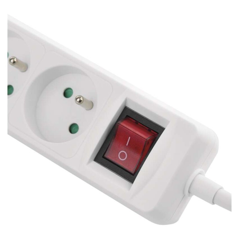 Predlžovací kábel 2 m / 3 zásuvky / s vypínačom / biely / 1×USB-A + 1×USB-C / 1,5 mm2 3