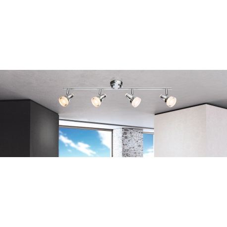 Stropné svietidlo, kov, chróm, plast, chróm, sklenené kryštály číre, nastaviteľné ramená, DxV: 685x1 2