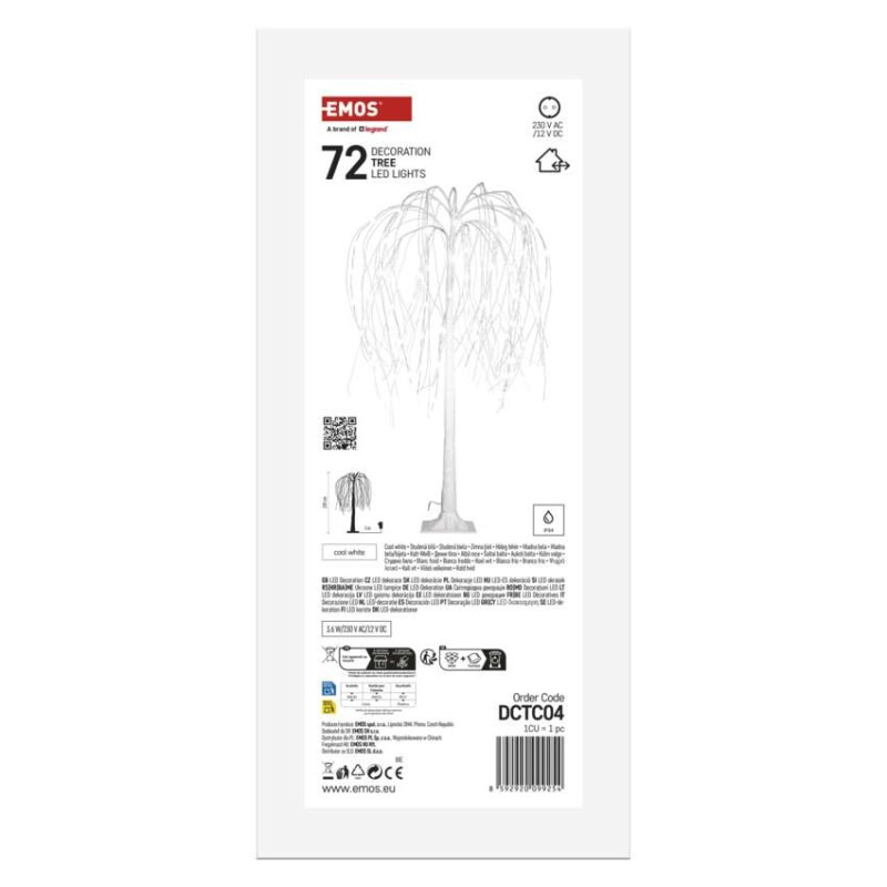 LED svietiaci stromček, 120 cm, vonk. a vnút., studená biela 4