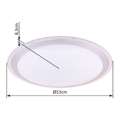 Stropné svietidlo, kov biely strieborný, akryl biely, číry, kompatibilné s Google Assistant a Alexa, 15