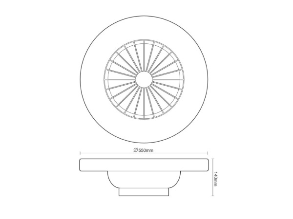 LED stropné svietidlo + stropný ventilátor STAR + diaľkový ovládač 72W - LCL6350 9