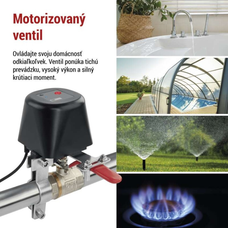 GoSmart Motorizovaný zatvárač ventila voda/plyn P5640S ZigBee 6
