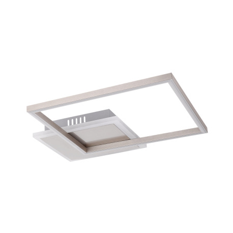 Stropné svietidlo, nikel, akryl opál biely, DxŠxV: 370x370x55, vrátane 1xLED 20W 230V, 1110lm, 3000K 8