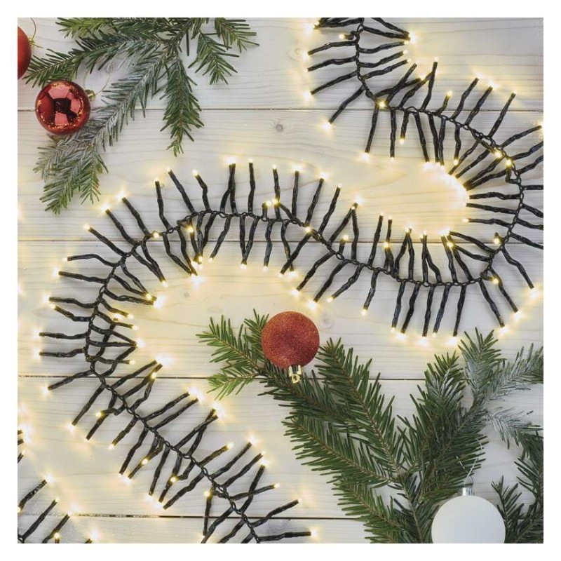 LED vianočná reťaz – ježko, 7,2 m, vonkajšia aj vnútorná, teplá biela, programy, časovač 3