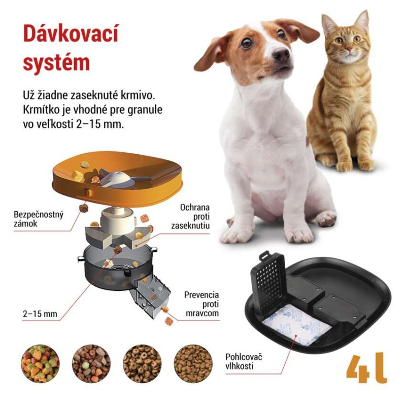 Dávkovač krmiva Pet Care, 4 l, čierny 3