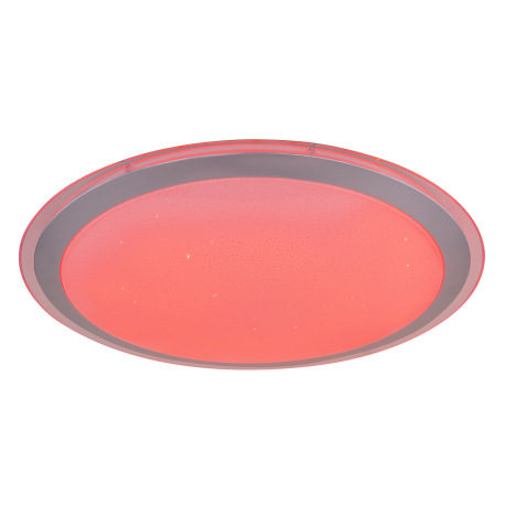 Stropné svietidlo, kov biely strieborný, akryl biely, číry, kompatibilné s Google Assistant a Alexa, 10