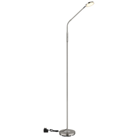 Stojanová lampa, kov nikel matný, akryl satinovaný, priehľadné, dotykové zapnutie/vypnutie, dotykový 9
