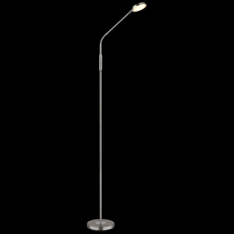 Stojanová lampa, kov nikel matný, akryl satinovaný, priehľadné, dotykové zapnutie/vypnutie, dotykový 3