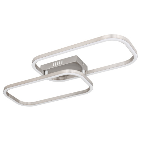 Stropné svietidlo, kov nikel, plast opál, DxŠxV:626x306x60, vrátane 1xLED 24W 230V, 2600lm zdroj, 97 7