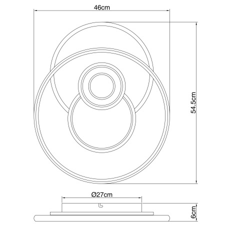 Stropné svietidlo, kov biely, chróm, akryl biely, pamäťová funkcia, nočné svetlo, stmievateľné, diaľ 10