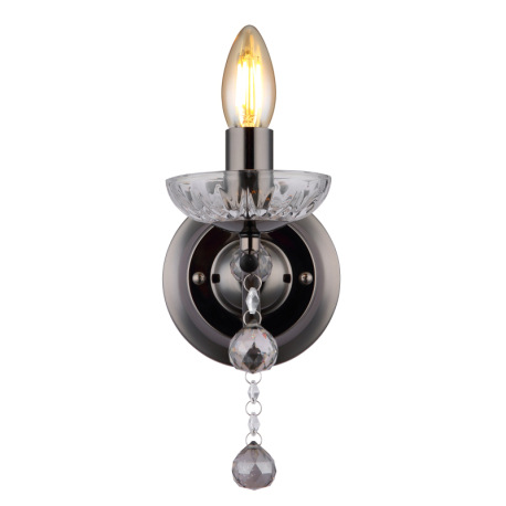 Nástenné svietidlo, kov čierny chróm, sklenené krištále, smer svetla: hore, ŠxV: 140x330mm, H: 240mm 4