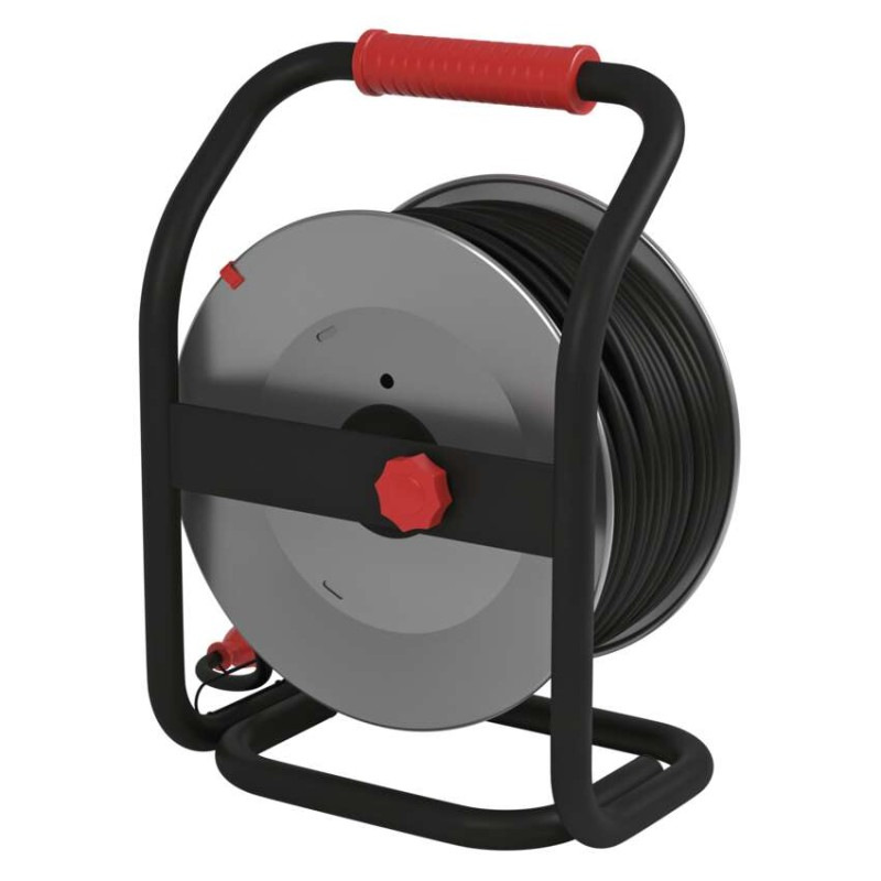 Vonkajší predlžovací kábel na bubne 50 m / 4 zás. / čierny / guma-neoprén / 230V / 1,5 mm2 11