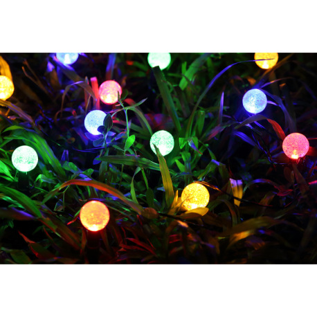 Solárne svietidlo, plast čierny/priehľadný, krokový spínač, RGB menič farieb, 4 svetelné režimy: 300 12