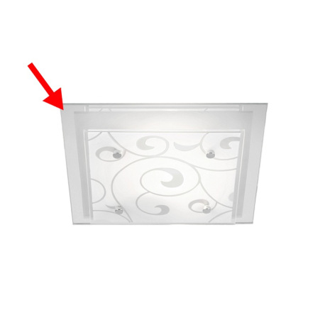 Náhradné sklo pre 48062-2, zrkadlové, 33,5x33,5cm