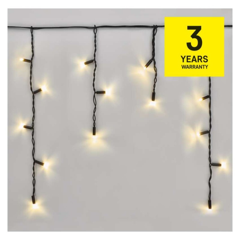 Profi LED spojovacia reťaz čierna – cencúle, 3 m, vonkajšia, teplá biela 13