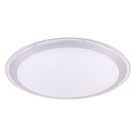 Stropné svietidlo, kov biely strieborný, akryl biely, číry, kompatibilné s Google Assistant a Alexa, 4