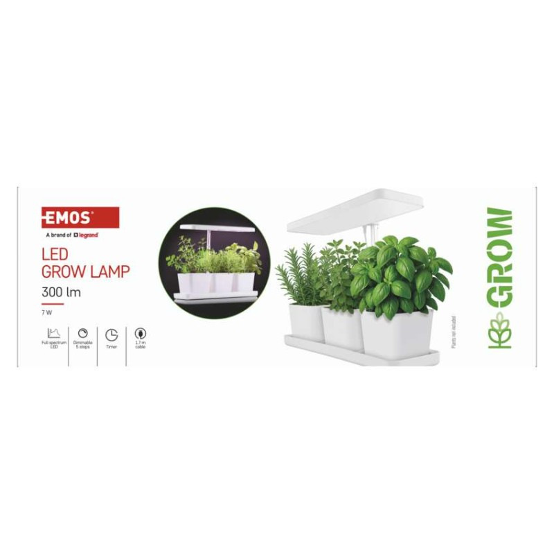 LED GROW pestovateľská lampa 7 W, časovač, stmievateľná lampa, biela 13