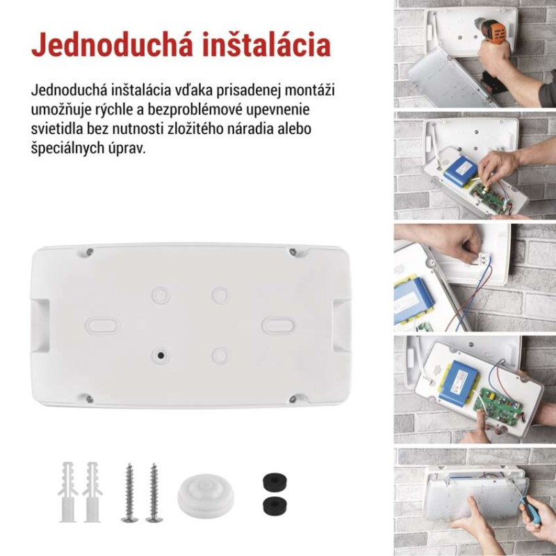 LED Núdzové svietidlo NESSI 10W 3h IP66 2