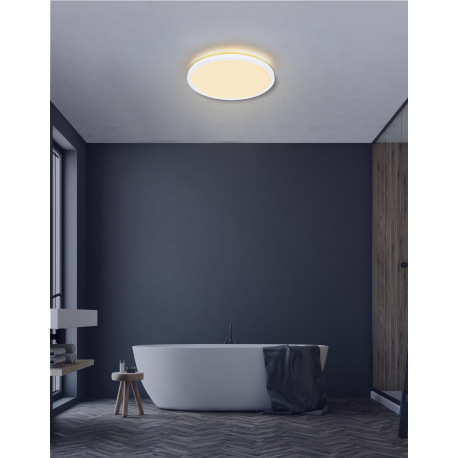 Stropné svietidlo, plast biely, plast satinovaný, plast biely, podsvietenie, 3 úrovne osvetlenia pom 1