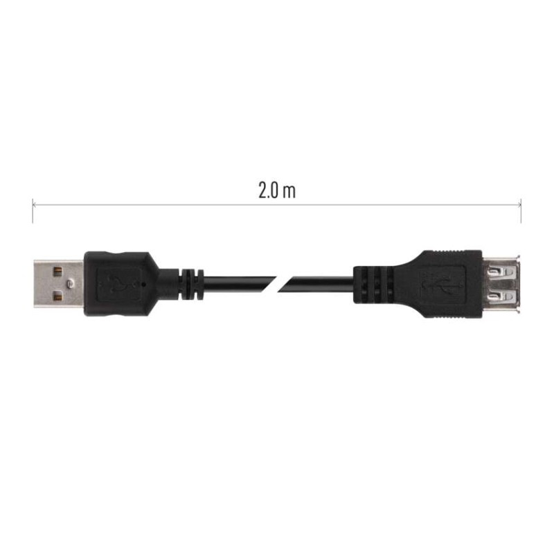 USB kábel 2.0 A vidlica – A zásuvka 2m 4