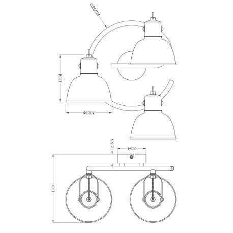 Stropné svietidlo, kov čierny, kov zlatý, Ø250, V:190, bez žiaroviek 3xE14, max. 25W 230V 12