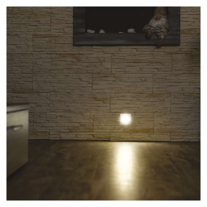 LED orientačné vstavané svietidlo AMAL 80×80, 2W teplá b.,IP65 8