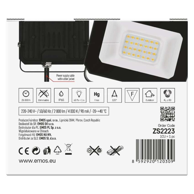 LED reflektor SIMPO 20 W neutrálna biela 14