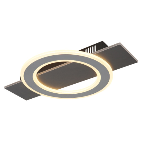 Stropné svietidlo, plast antracit, brúsený sivý kov, akryl biely, DxŠxV: 440x290x55mm, vrátane LED 1