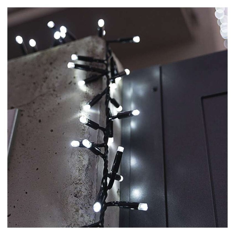 Profi LED spojovacia reťaz čierna – cluster, 3m, vonkaj. aj vnútorná, studená biela 6