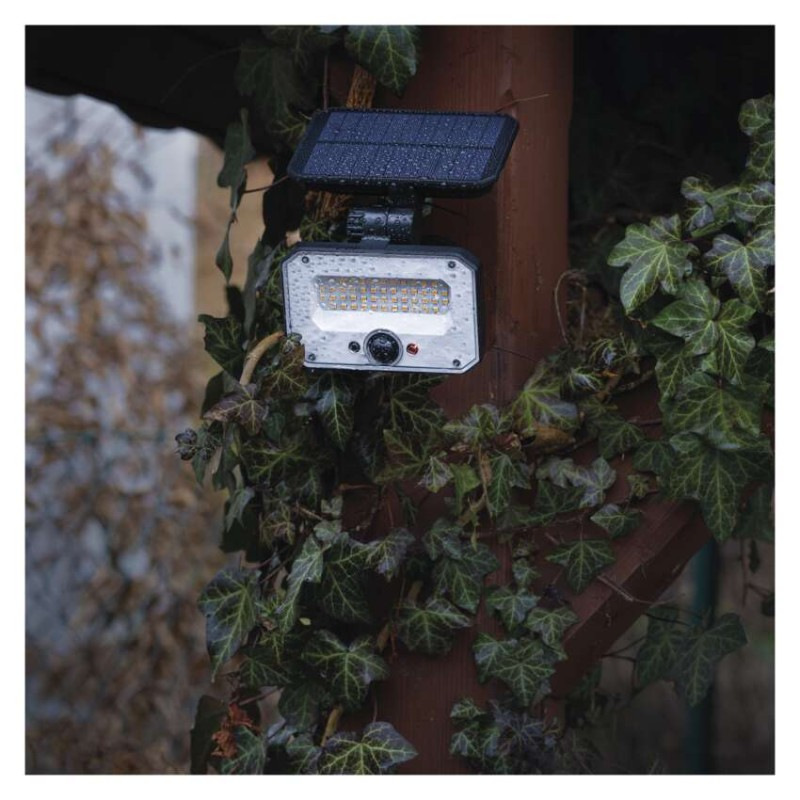 LED reflektor solárny SPILO so senzorom pohybu, neutrálna biela 5