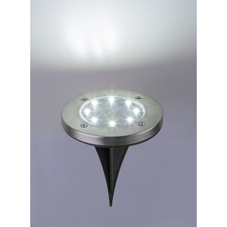 Solárne svietidlo, nerezová oceľ, plast, čierna, 2ks v balení, so zapichovacím hrotom, IP44, vypínač 16