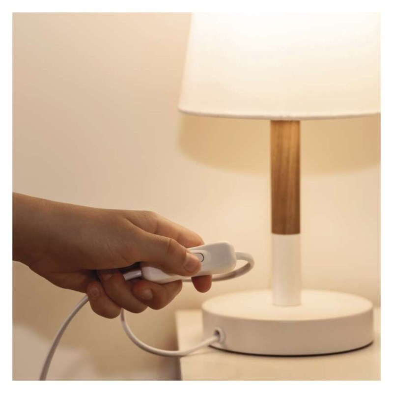 Vypínač jednopólový šnúrový priechodný biely 5