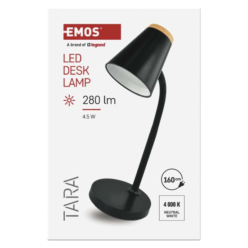 LED stolná lampa TARA, čierna 10