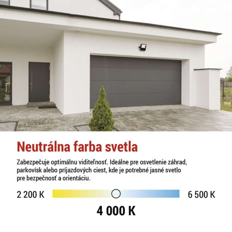 LED reflektor VISIO čierny, 30W neutrálna biela 9