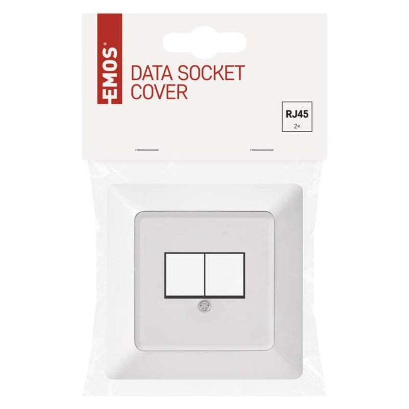 Kryt dátovej zásuvky 2xRJ45 3