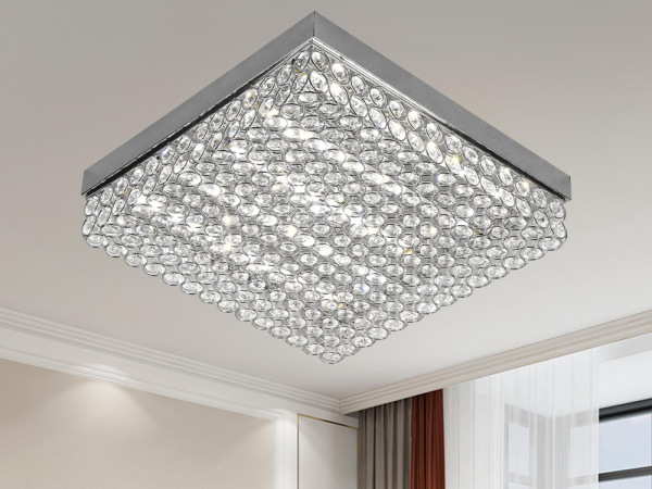 LED stropné luxusné svietidlo s diaľkovým ovládačom 55W - J2305/CH