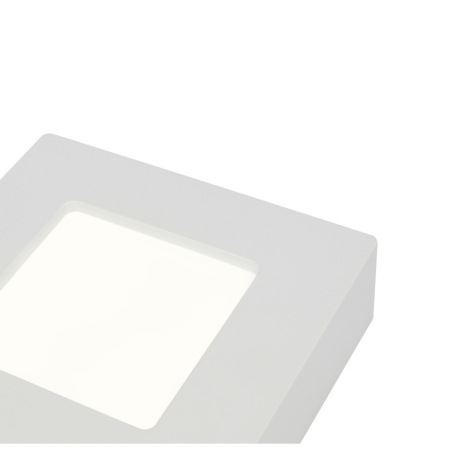 Stropné svietidlo, plast biely, plast opál, DxŠxV:122x122x35, vrátane 1xLED 6W 230V, 450lm, 3000K 12