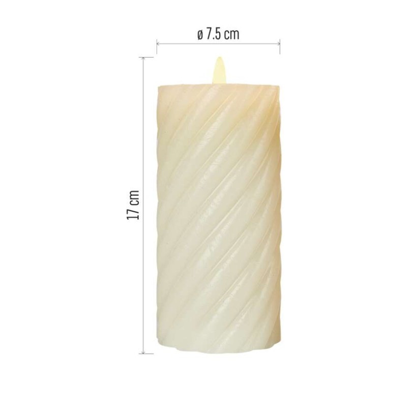 LED dekorácia – vosková sviečka, 17 cm, 2x AAA, vnútorná, teplá biela, 2 ks, časovač 2